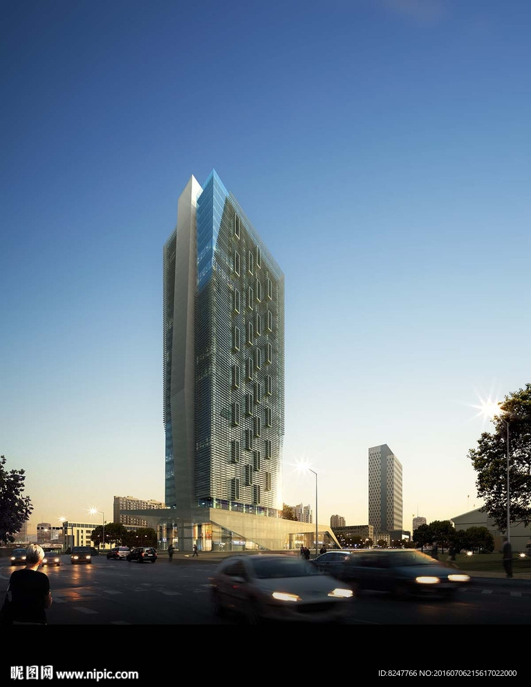 复杂造型结构CBD中心建筑效果