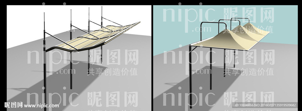 遮阳棚效果图