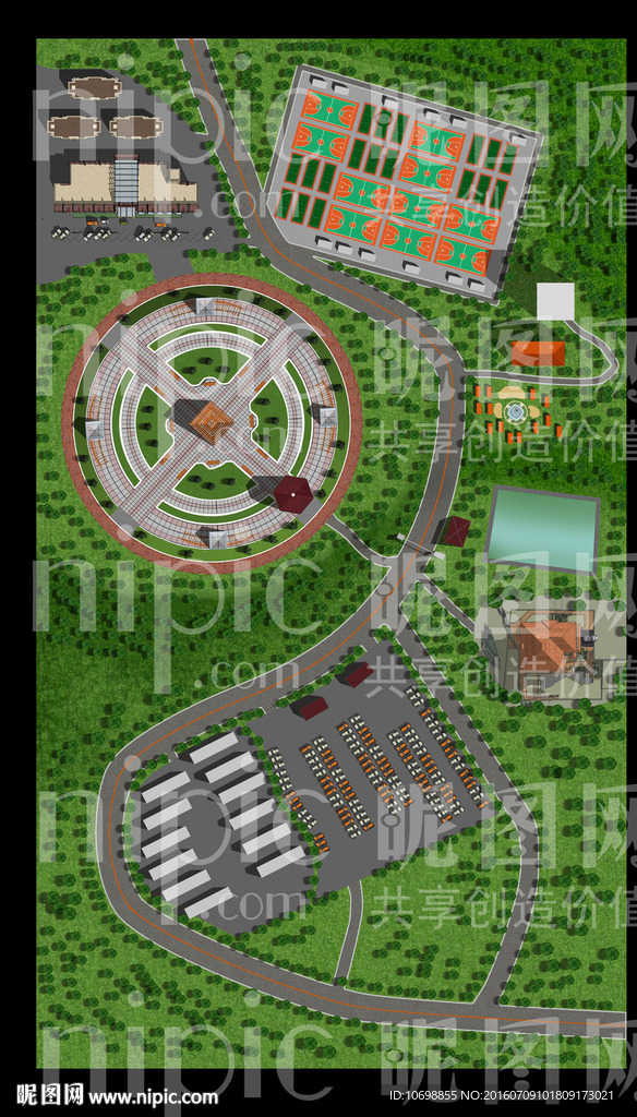 公园彩色平面图