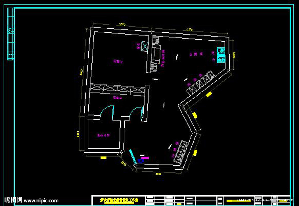贝贝幼儿园食堂卫生平面图