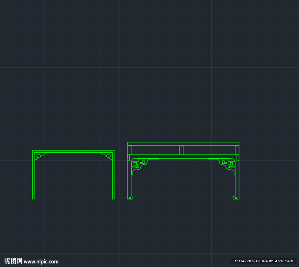霸王桌子 cad