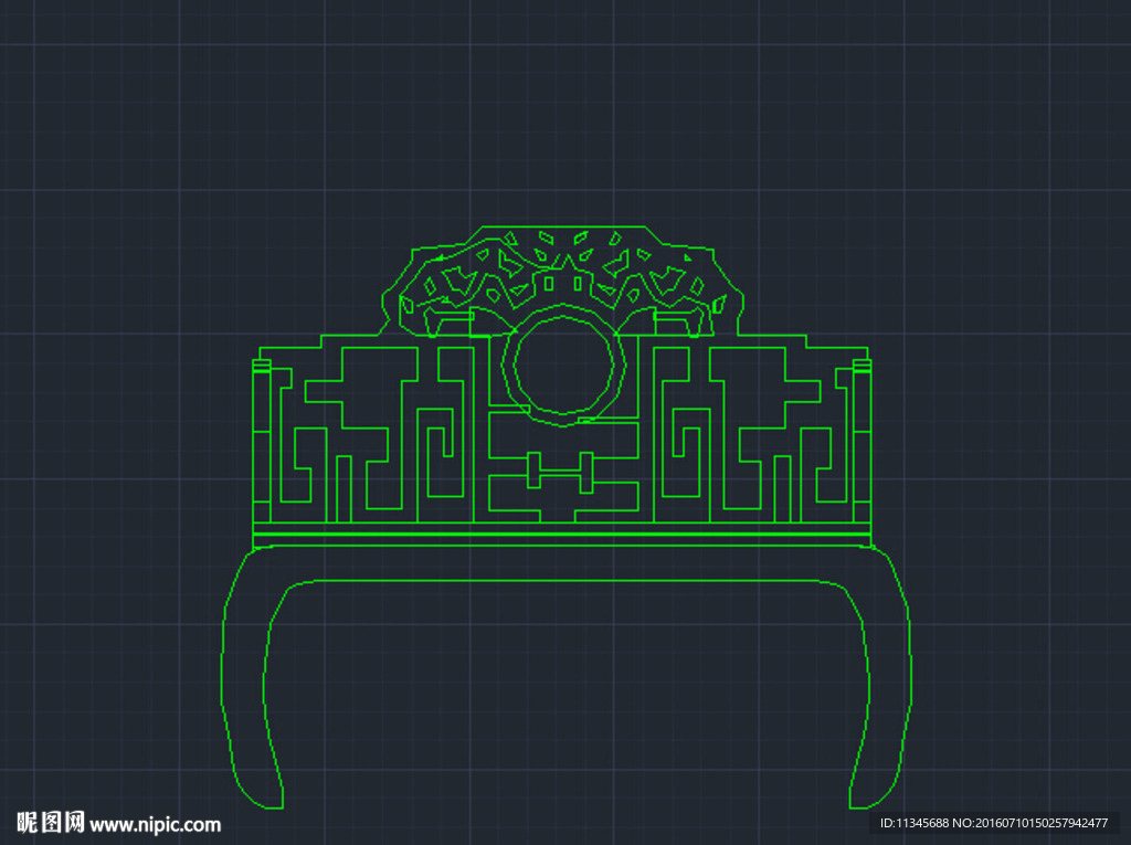 明清家具 宝座 cad
