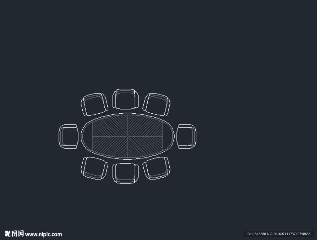 会议桌 cad