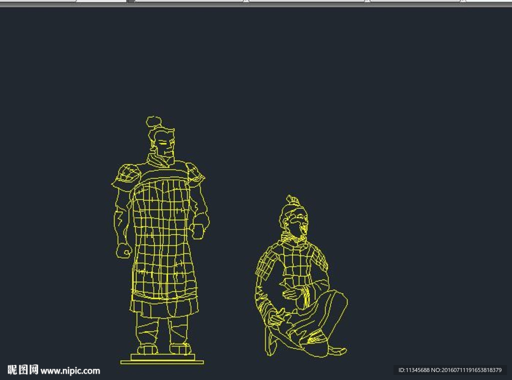 兵马俑 cad