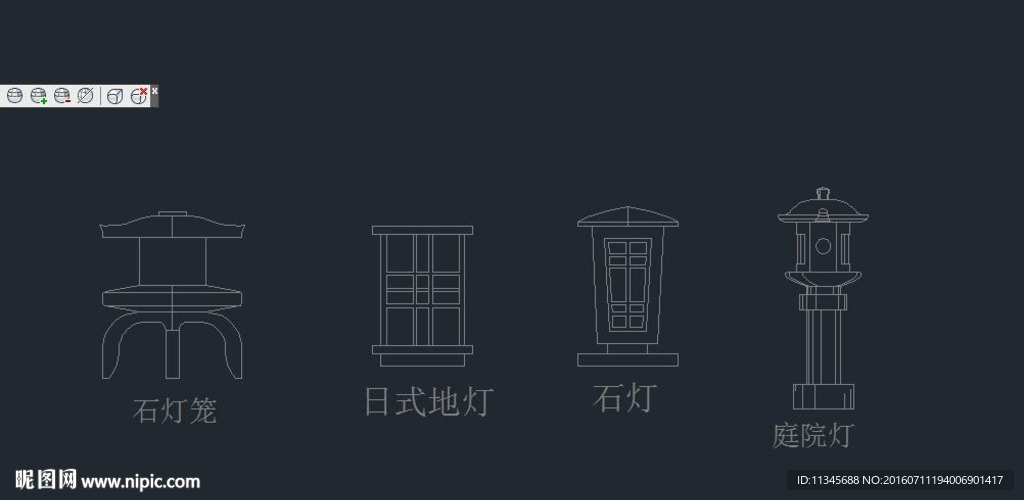 庭院灯 cad