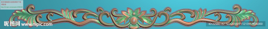 欧式洋花门上花精雕灰度浮雕图