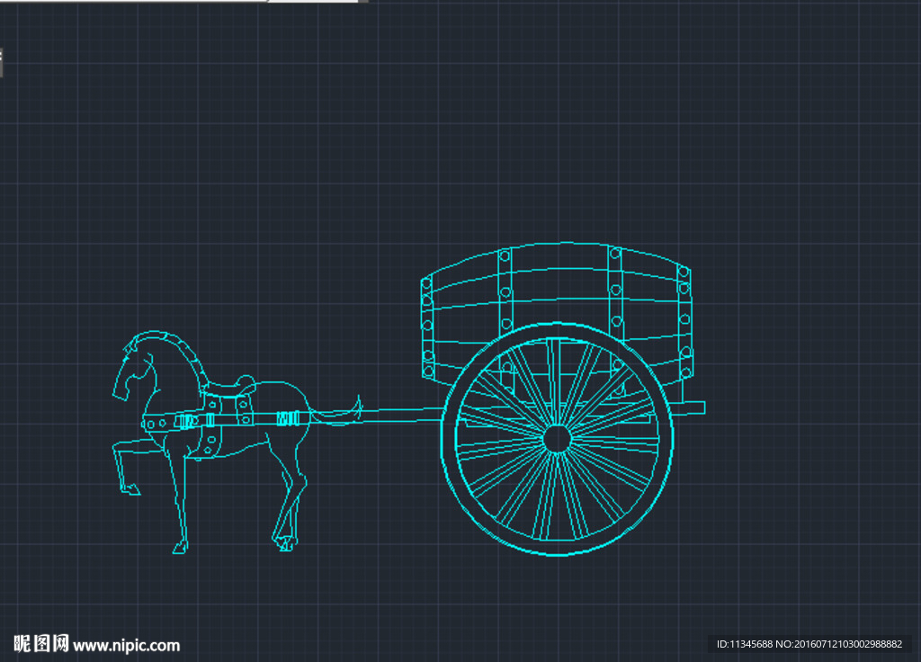 马车 cad