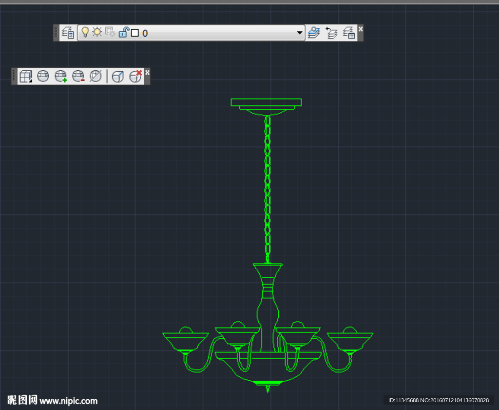 吊灯 cad