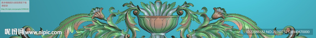 花瓶花盆洋花精雕图