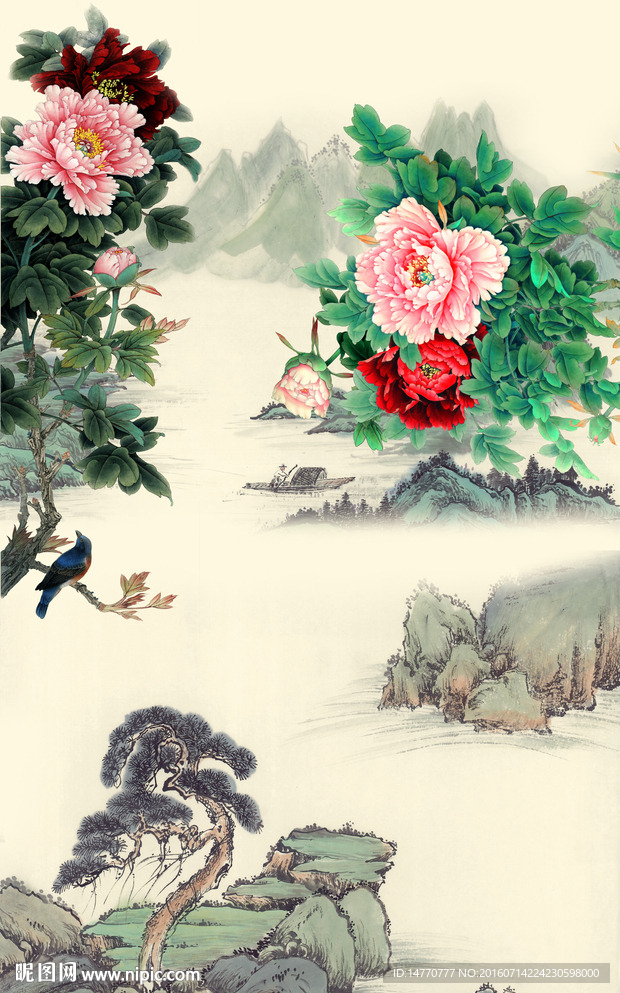 国画牡丹