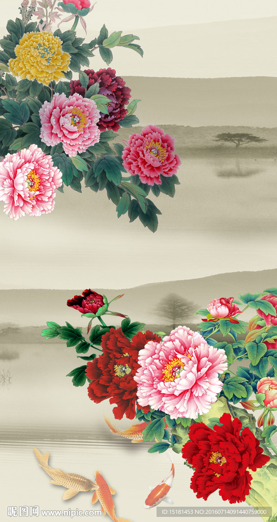 国画牡丹