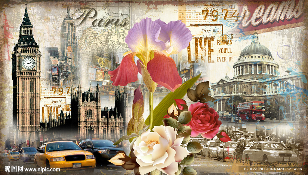 欧式复古装饰画