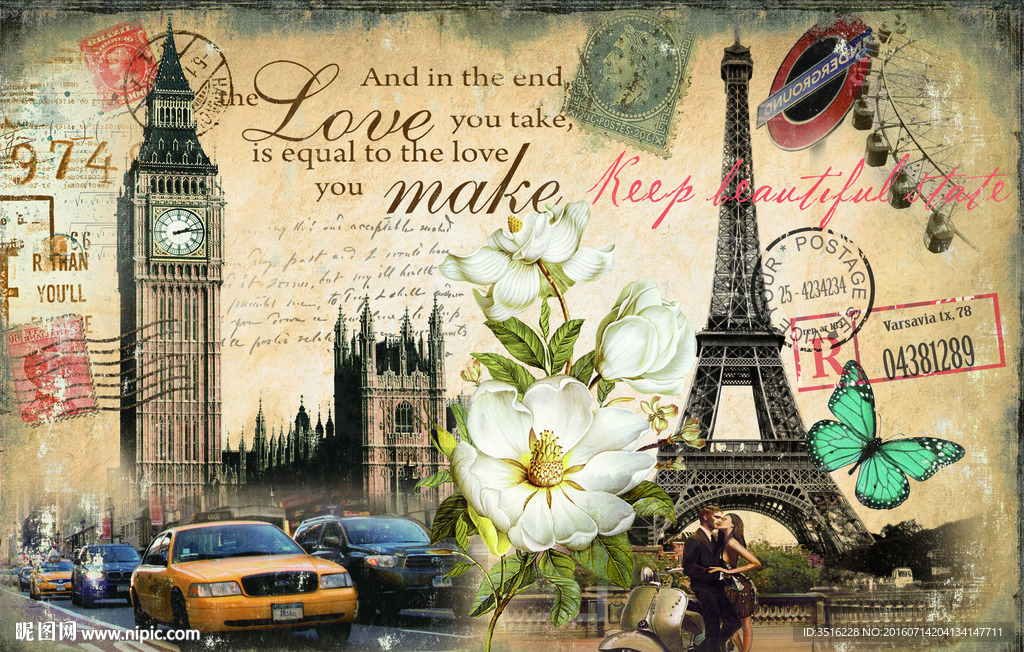 欧式英伦风情图