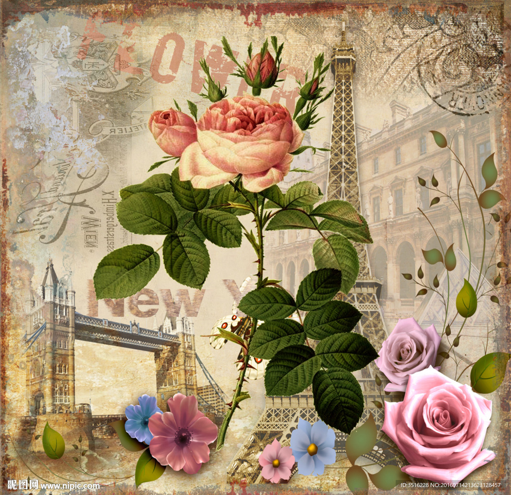 欧式英伦风情图