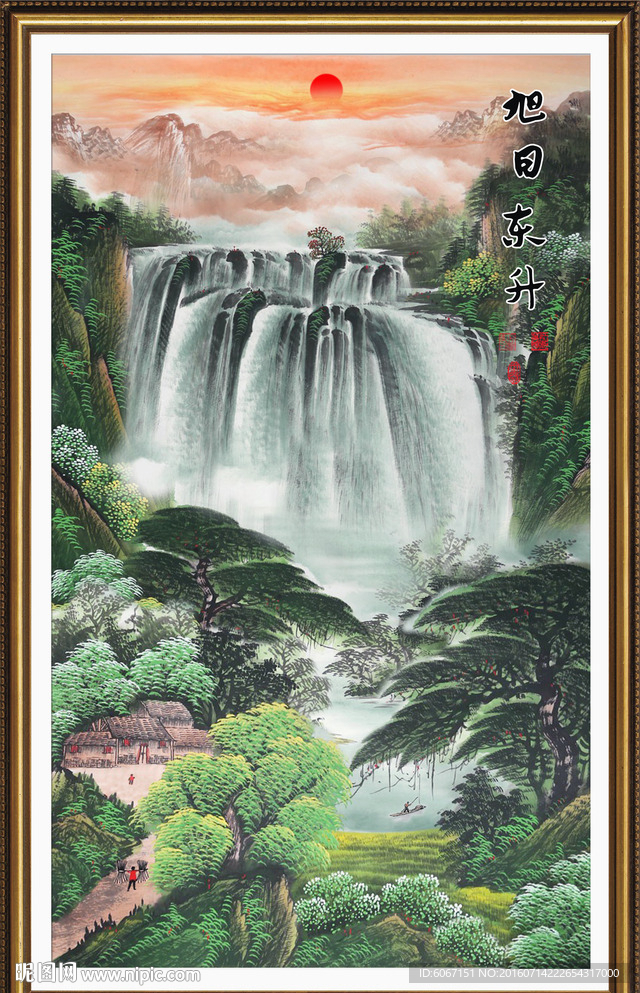竖幅国画