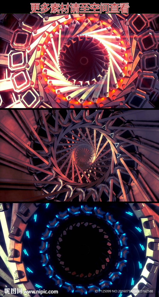 空间隧道循环VJ动态视频素材