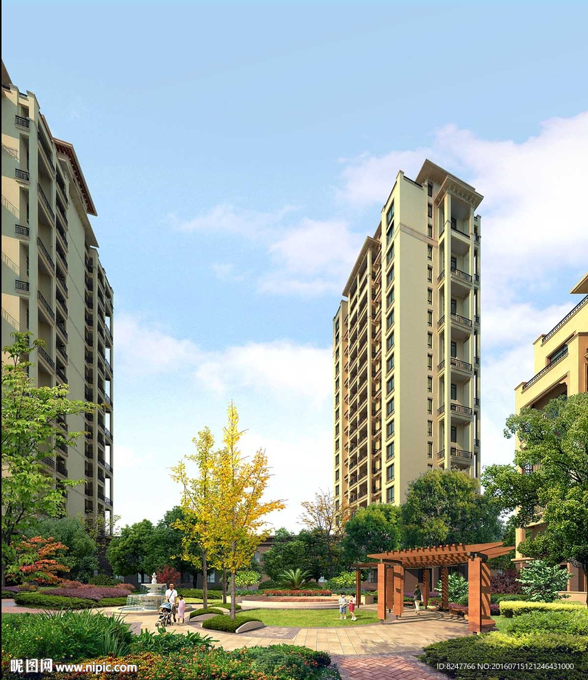 公共小庭院景观效果图