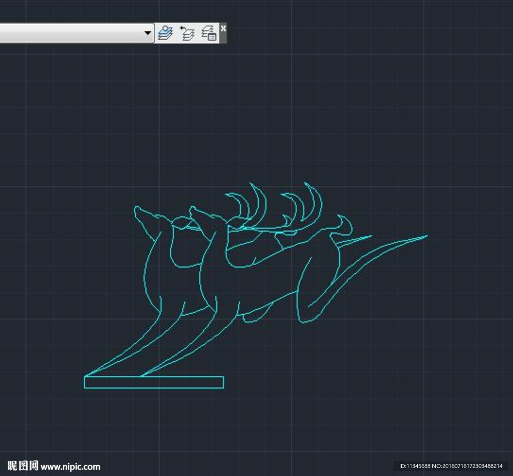 麋鹿 cad