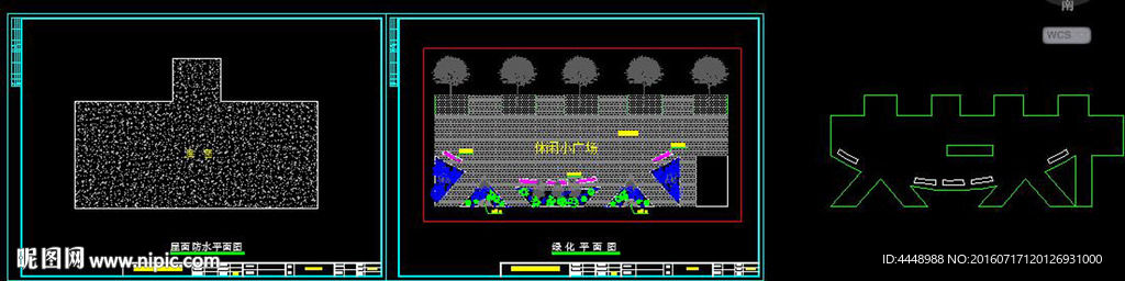 休闲小广场绿化平面图
