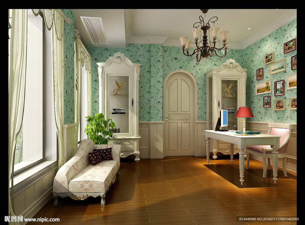 地中海书房效果图