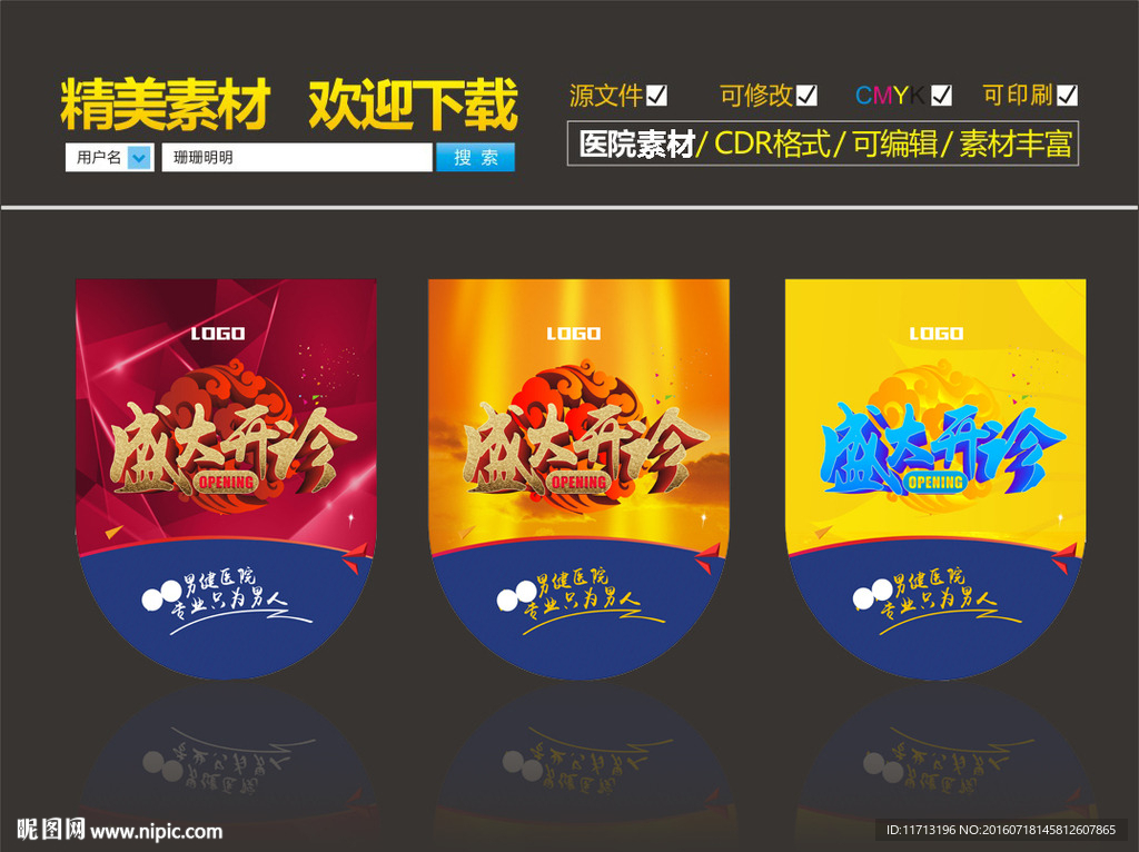 盛大开诊吊旗