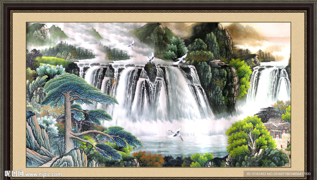 财源滚滚迎客松