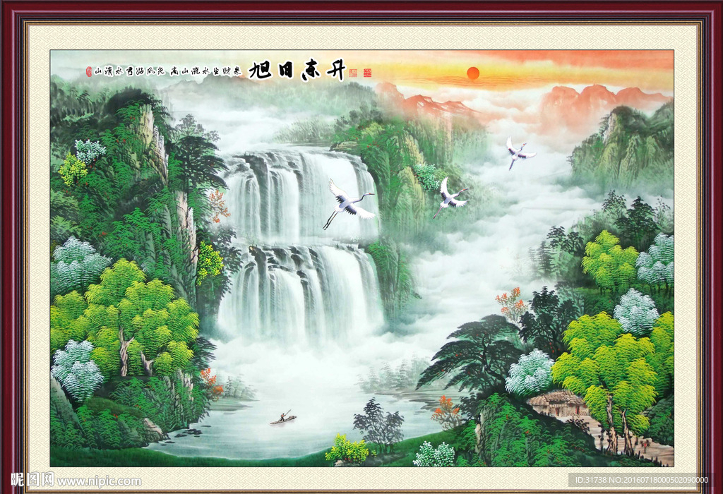 聚宝盆国画