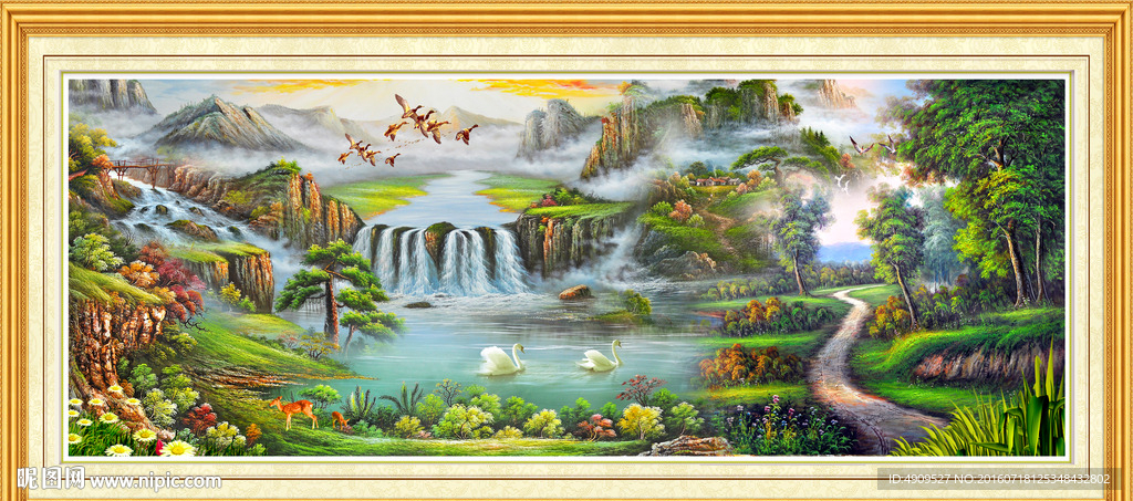 山水油画