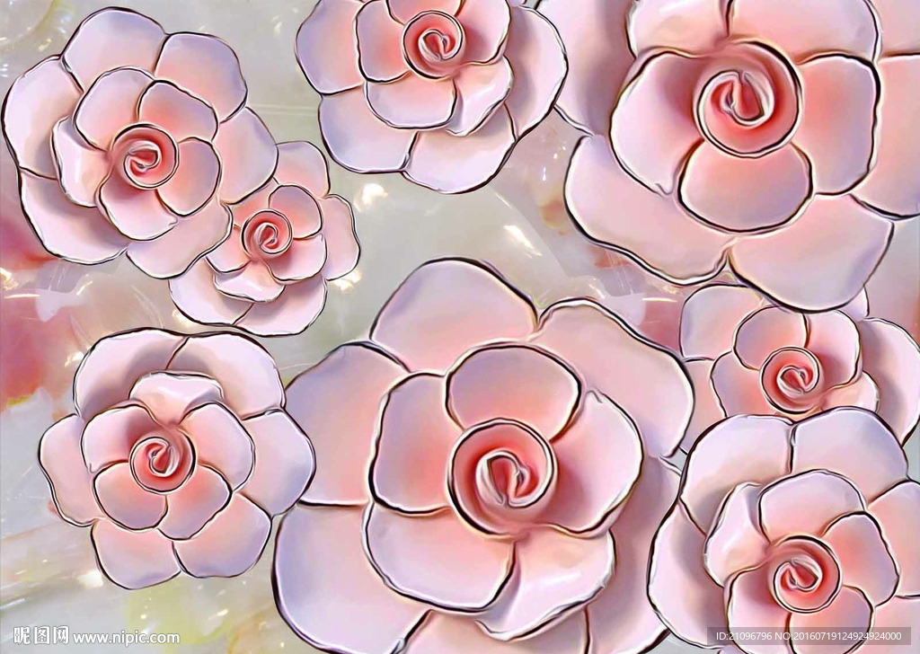 玉雕花朵