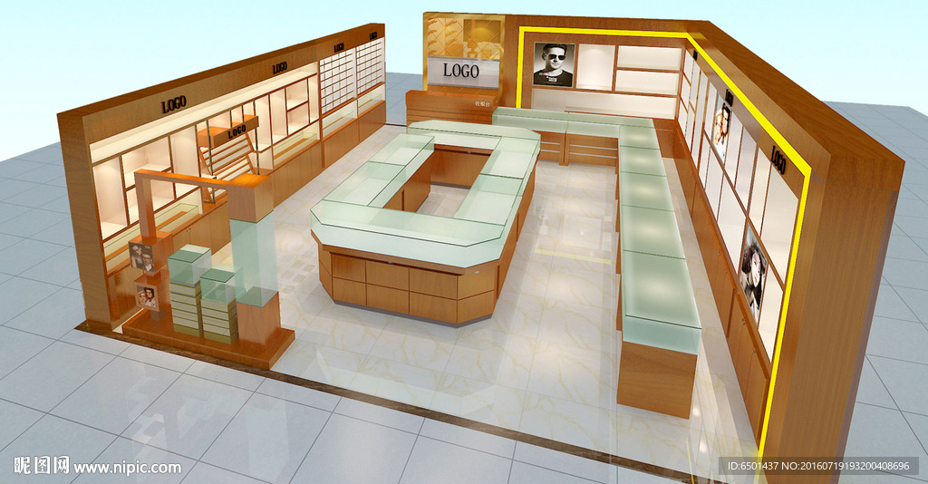 眼镜店max模型