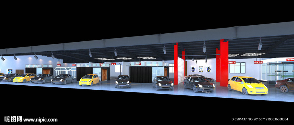 汽车展厅模型