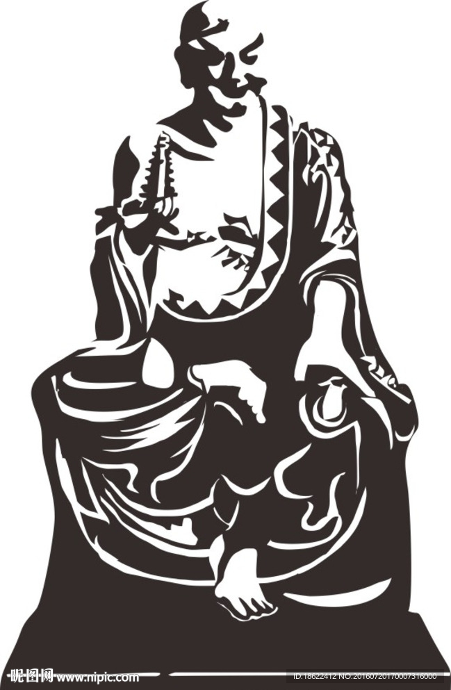罗汉剪影1