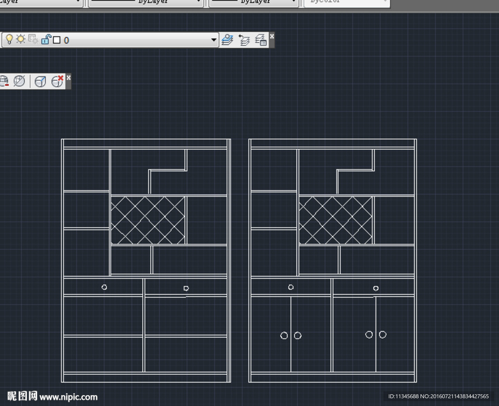 酒柜 cad