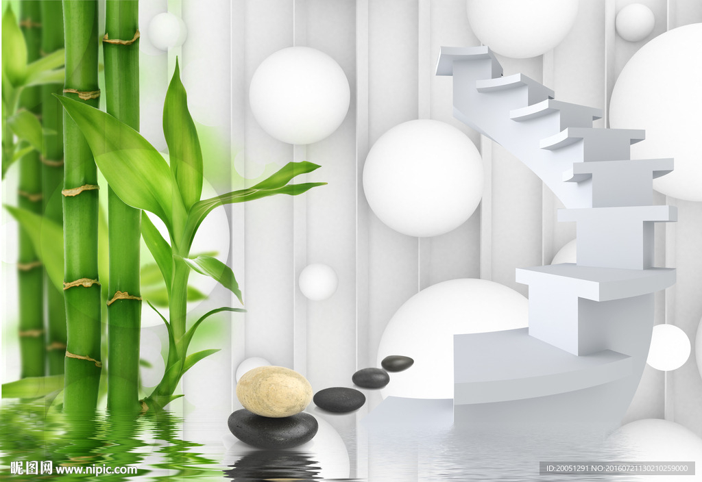 3d背景墙竹子