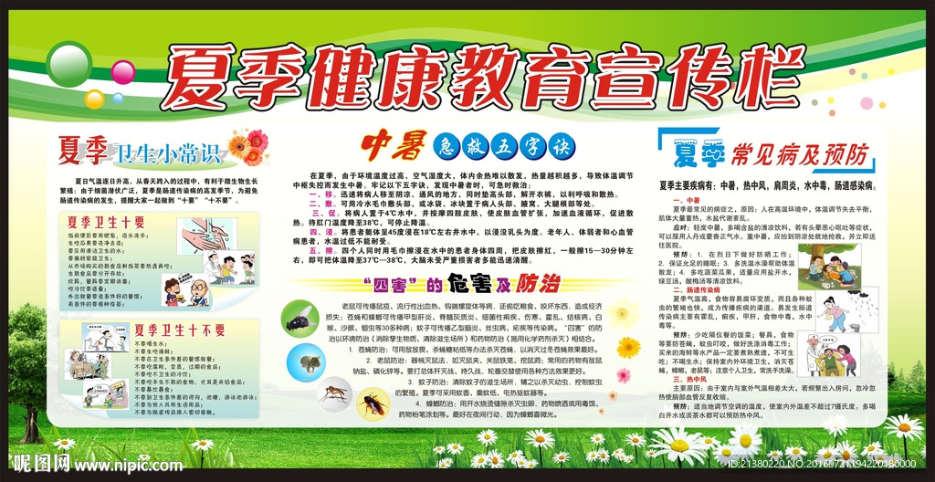 夏季健康教育宣传栏