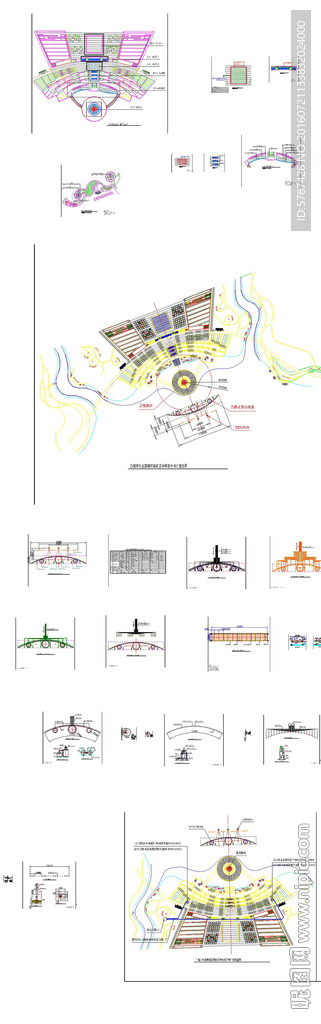 园林喷泉CAD施工图