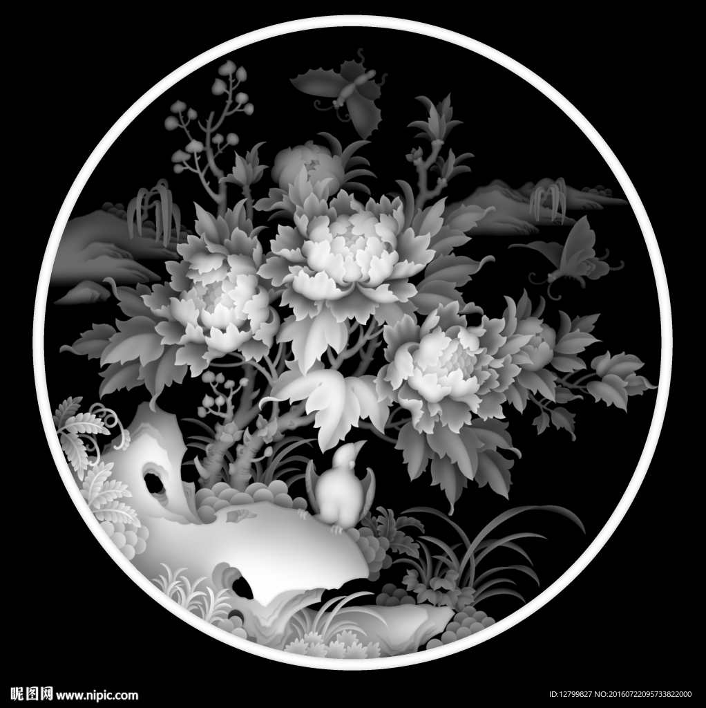 玫瑰花灰度图