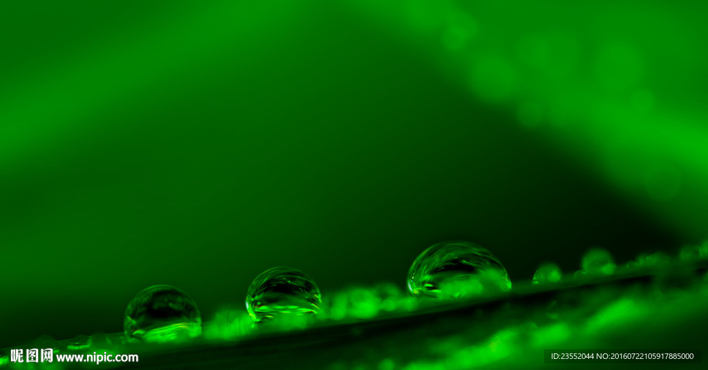 绿色水滴清爽分层背景