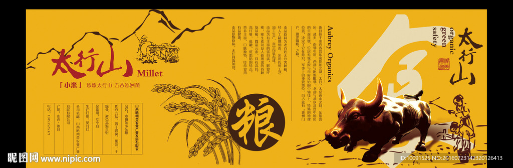 食品包装 粮食包装 展开图