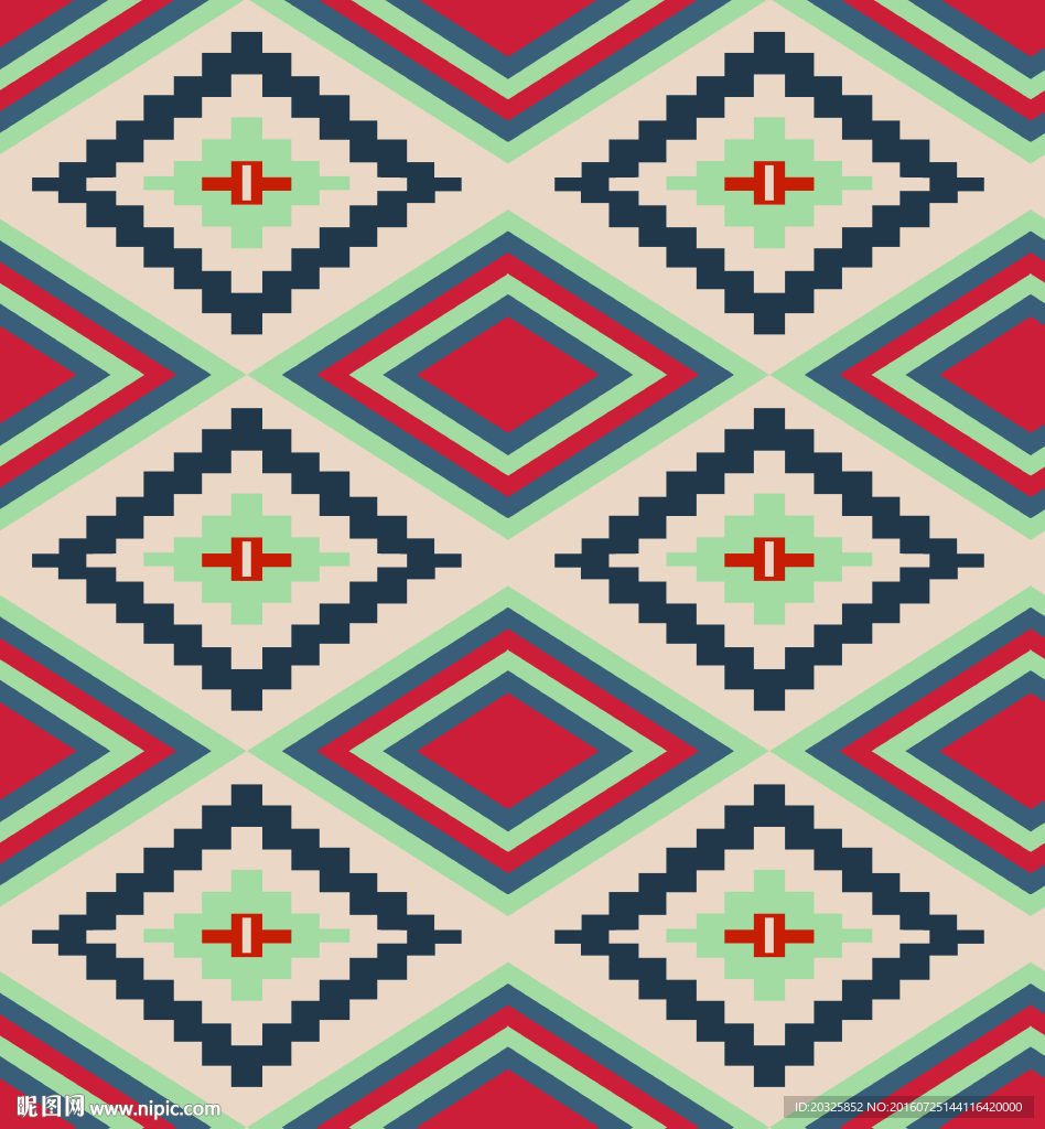 原创民族风几何图案