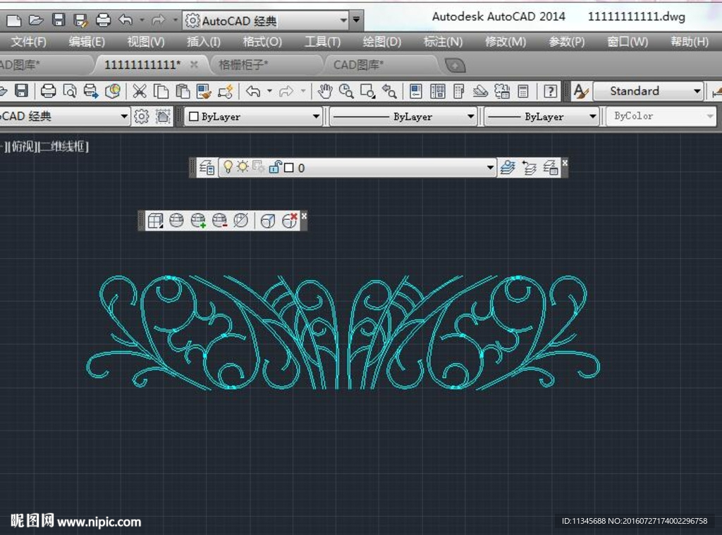 花藤栅栏 cad