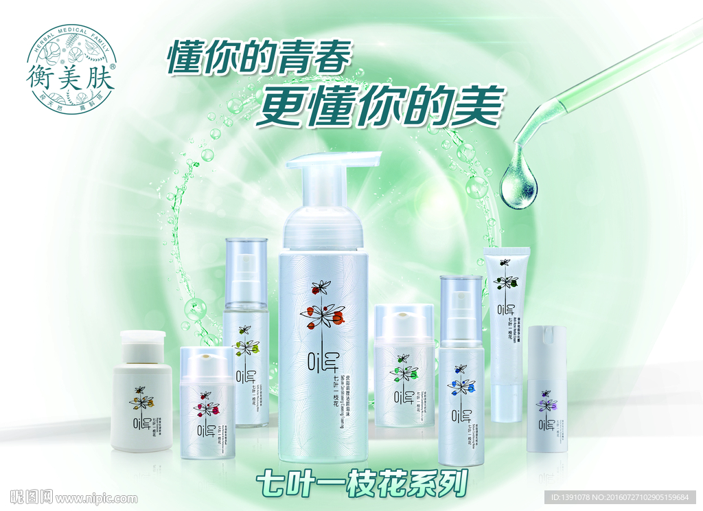 护肤品系列海报