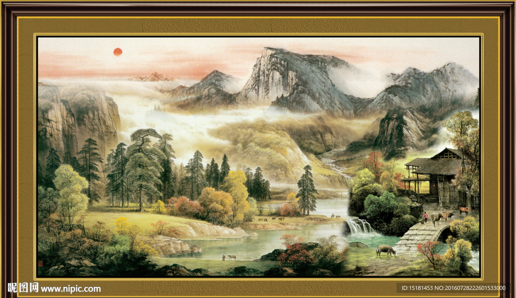 巨幅山水画