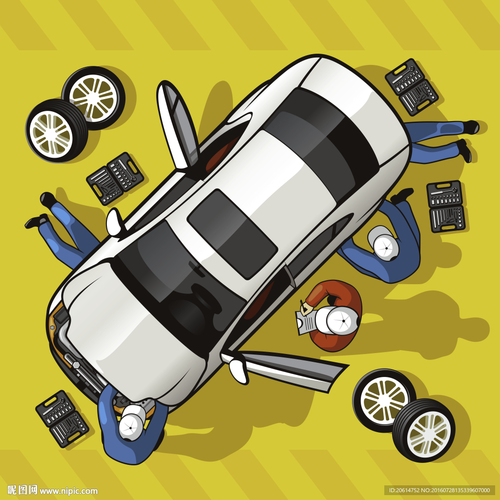 汽车修理创意海报