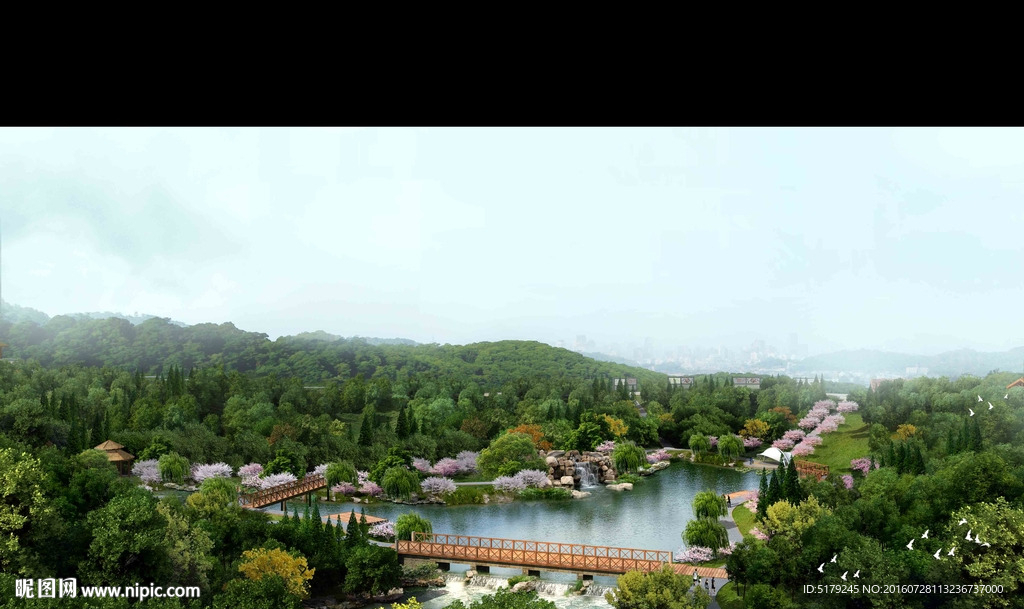 高清湿地公园房地产psd分层