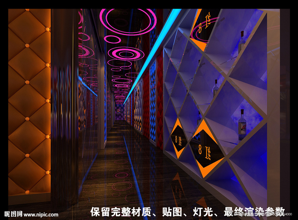 KTV过道设计效果图
