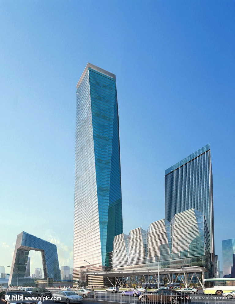 现代商城高层玻璃建筑设计大厦