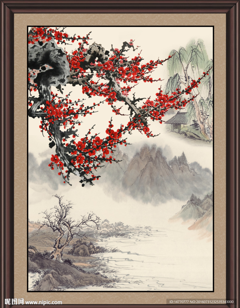 国画梅花
