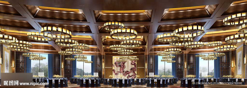 中式宴会厅 混合风格