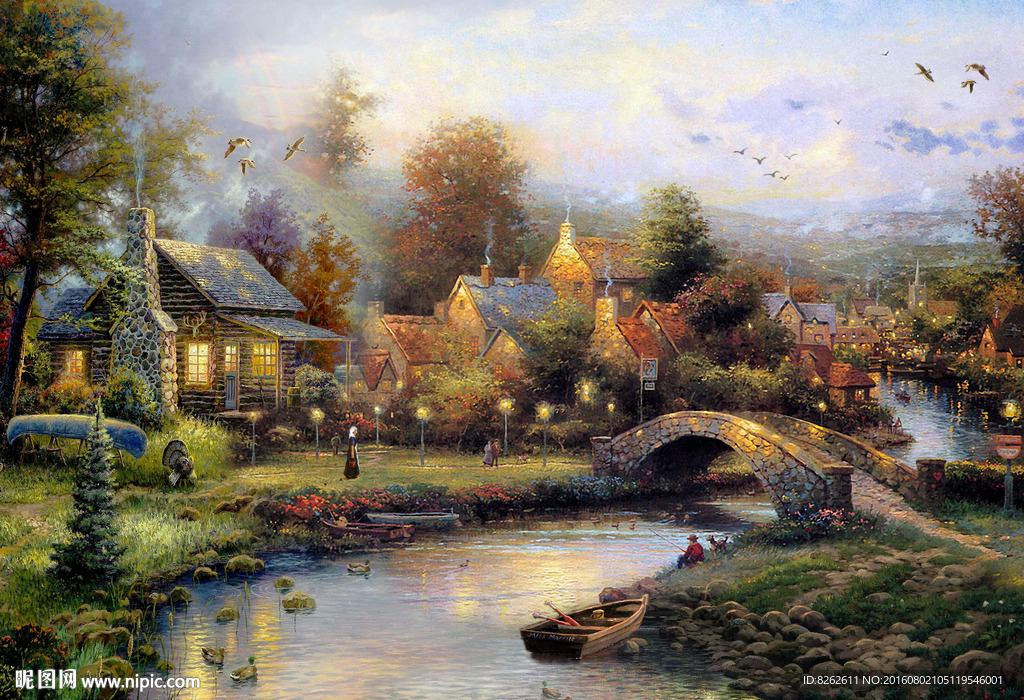 乡村油画